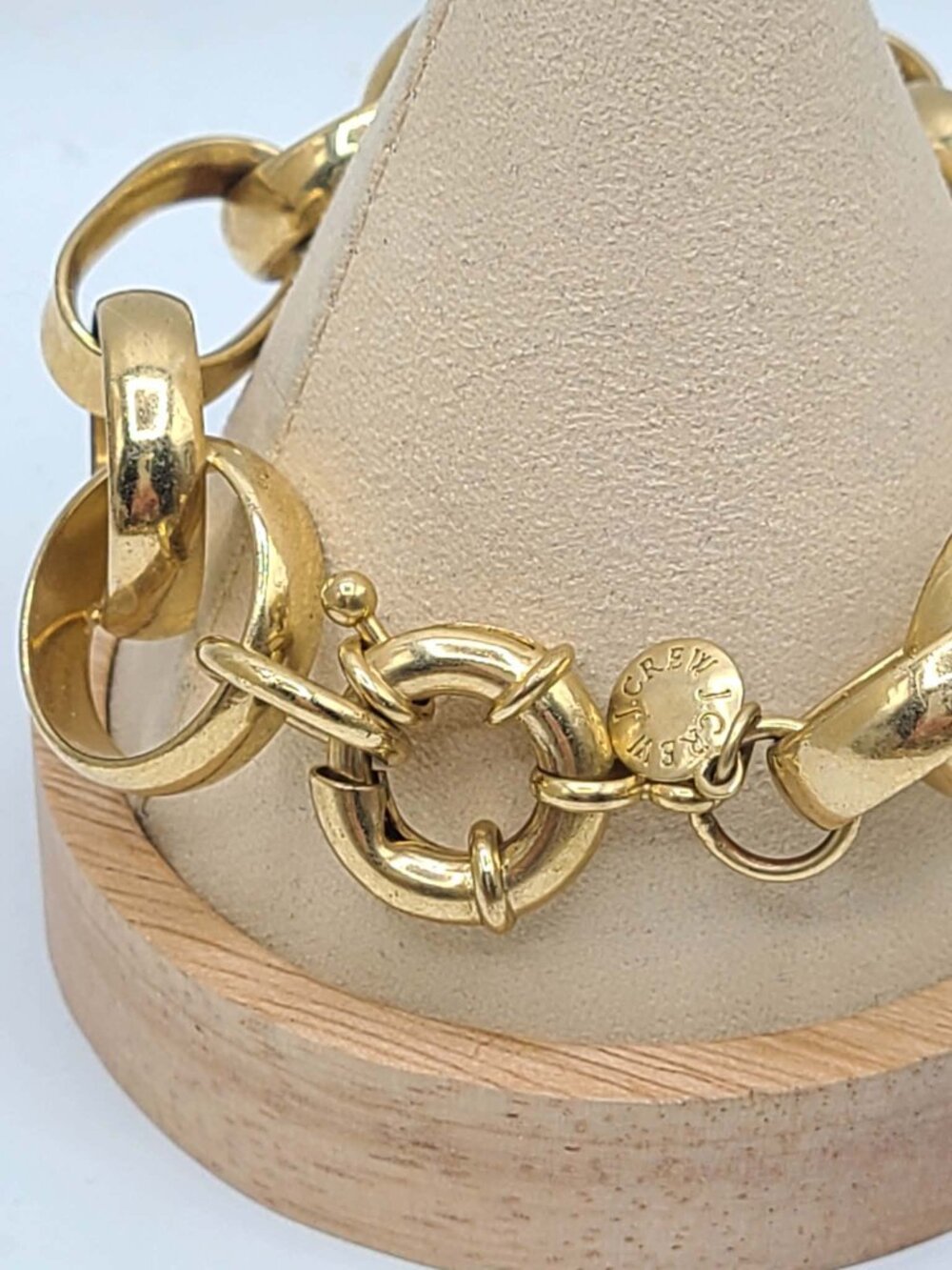 J Crew Chunky Gold Tone Link Bracelet - Picture 2 of 6
